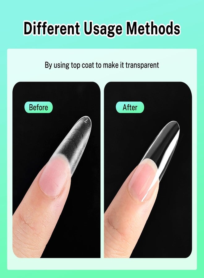 JODSONE Oval Fake Press on Nails Pre-shape Round Gel for Full Cover Acrylic Round Oval Full Nail Tips 12 Sizes 360Pcs for DIY at Home - Image 3